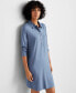 ფოტო #4 პროდუქტის Women's Fluid-Knit Collared Sleepshirt XS-3X, Created for Macy's