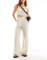 Reclaimed Vintage mensy wide leg trouser in linen look 40 - фото #8