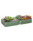 Фото #1 товара Set of 2 Raised Garden Bed Galvanized Steel Planter Boxes Easy Setup