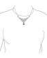 ფოტო #2 პროდუქტის Purple Good Luck Trinity Irish Love Knot Triquetra Infinity Statement Celtic Necklace V Collar Pendant Couples Sterling Silver