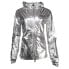 Фото #2 товара Diadora Rain Lock Full Zip Running Jacket Womens Silver Casual Athletic Outerwea