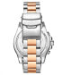 ფოტო #2 პროდუქტის Men's Chronograph Diver Rose Gold-Tone and Silver-Tone Link Bracelet 42mm