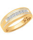 ფოტო #1 პროდუქტის Men's Diamond Channel-Set Band (1/3 ct. t.w.) in 10k Gold