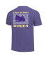 ფოტო #2 პროდუქტის Women's Purple James Madison Dukes Comfort Colors Checkered Mascot T-Shirt