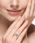 ფოტო #2 პროდუქტის EFFY® Sky Blue Topaz (2-1/3 ct. t.w.) & Diamond (1/10 ct. t.w.) Ring in 14k Gold