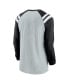 Men's Silver, Black Las Vegas Raiders Classic Arc Raglan Tri-Blend Long Sleeve T-shirt