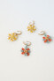 PACK OF TWO BEADED FLORAL EARRINGS