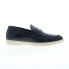 Фото #1 товара Bruno Magli Ezra MB4EZRN0 Mens Blue Leather Loafers & Slip Ons Penny Shoes