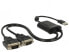 Фото #2 товара Delock 63950, Black, 0.6 m, USB 2.0 Type-A, 2 x RS-232 DB9, Male, Male