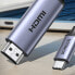 Фото #8 товара Кабель HDMI UGreen CM565 USB-C - HDMI 2.1 8K 60Hz 1.5м серый