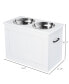 Фото #3 товара Stainless Steel Raised Pet Bowl Feeding Station with Storage