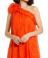 ფოტო #6 პროდუქტის Women's Printed Chiffon One Shoulder Rose Ruffle Gown