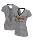 ფოტო #1 პროდუქტის Women's Heather Black Joey Logano Halftime Back Wrap T-shirt