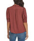 Petite Puff-Sleeve Button-Front Shirt Sedona, P/M - фото #2