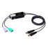 Фото #2 товара ATEN 2-Port USB Boundless Cable KM Switch - 1.8 m - USB - USB - Black - USB - 2 x USB Type A