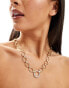 Фото #1 товара SVNX chunky circle chain necklace in gold