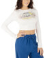 Juniors' Feel Good Classic Long-Sleeve Cropped Top