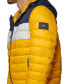 Фото #3 товара Men's Quilted Color Blocked Hooded Puffer Jacket