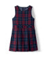 ფოტო #1 პროდუქტის Girls School Uniform Plaid Jumper Dress Top of Knee