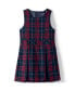 ფოტო #1 პროდუქტის Girls School Uniform Plaid Jumper Dress Top of Knee