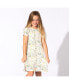 ფოტო #3 პროდუქტის Toddler| Child Girls Fall Floral Short Sleeve Dress