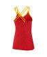 Фото #3 товара Women's Red Kansas City Chiefs Go For It Strappy Crossback Tank Top