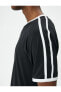 Фото #13 товара Футболка Koton Oversize Stripe Biker Crew