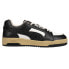 Фото #1 товара Puma Mcm X Slipstream Lo Court Lace Up Mens Black Sneakers Casual Shoes 3887330