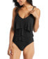 Фото #3 товара Women's Solid Citizen Tiered One-Piece Swimsuit