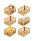 Фото #1 товара Bamboo Slotted Kitchen Pantry Organizer Bin - 6 Pack