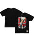 Men's Dennis Rodman Black Detroit Pistons Hardwood Classics Caricature T-shirt