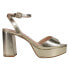 Фото #1 товара Chinese Laundry Theresa Metallic Platform Womens Gold Dress Sandals BTPP01P8E-7