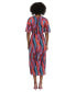 Фото #2 товара Women's Printed Raglan-Sleeve Wrap Dress
