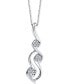 ფოტო #1 პროდუქტის Diamond Swirl Pendant Necklace (1/3 ct. t.w.) in 14k White Gold
