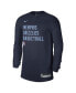 Фото #3 товара Men's and Women's Navy Memphis Grizzlies 2023/24 Legend On-Court Practice Long Sleeve T-shirt