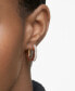 ფოტო #3 პროდუქტის Rose Gold-Tone Small Pavé Octagon Hoop Earrings