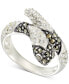 Marcasite (1/3 ct. t.w.) & Crystal Snake Ring in Sterling Silver marcasite, 7 - фото #1