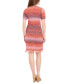 Фото #2 товара Women's Ombré-Striped Fringe-Hem Sweater Dress