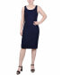 Women's Textured 3/4 Sleeve Two Piece Dress Set Harbor Navy, 4 - фото #4