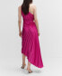 ფოტო #2 პროდუქტის Women's Asymmetrical Pleated Dress