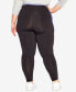 Plus Size Splice Panel High Rise Legging Pant