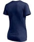 ფოტო #2 პროდუქტის Women's Navy Cleveland Indians Plus Size Mascot in Bounds V-Neck T-shirt