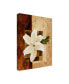 Фото #2 товара Pablo Esteban White Floral Beige 2 Canvas Art - 36.5" x 48"