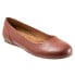 Фото #2 товара Softwalk Sonoma S1862-650 Womens Brown Wide Leather Ballet Flats Shoes 6
