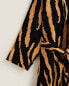 Jacquard tiger dressing gown