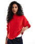 Фото #2 товара ASOS DESIGN – Oversize-Pullover in Rot und Burgunderrot mit Rundhalsausschnitt