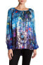 Фото #1 товара Elie Tahari 153672 Women's Mariella Long Sleeve Silk Blend Blouse Sz. Medium