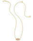 ფოტო #3 პროდუქტის 14k Gold-Plate Mother of Pearl Marquise Pendant Necklace, 16" + 3" extender