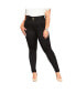 ფოტო #1 პროდუქტის Plus Size Asha Skinny Petite Black Jean