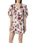 The Kooples Women's Short Wrap Dress Floral Ecru Multi Print 1 US Small